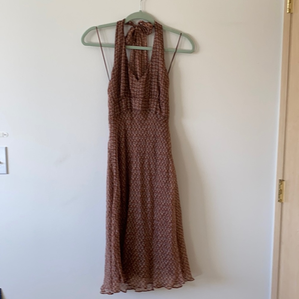 Light Brown Halter Dress